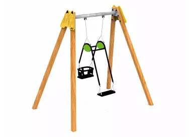 Balançoire Jano duo parent-enfant bois traité