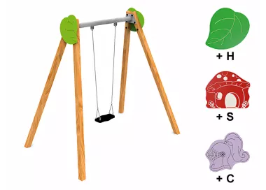 Balançoire en bois Plata 2,85m