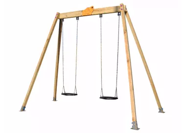 Balançoire Eko en bois traité 2 sièges