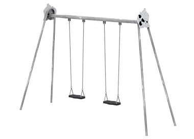 Balançoire double en acier galvanisé 4m