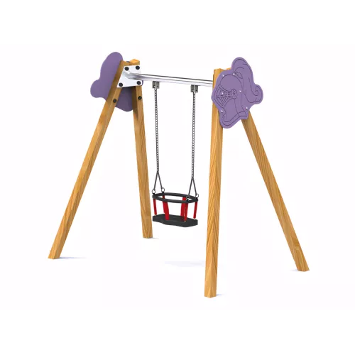 Balançoire berceau en bois traité 2m