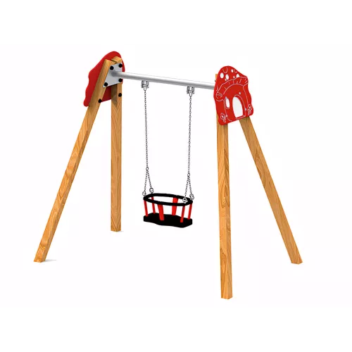 Balançoire berceau en bois traité 2m