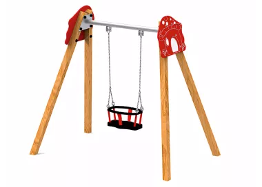 Balançoire berceau en bois traité 2m