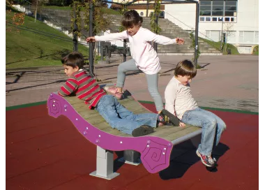 Balancier hamac double en bois traité