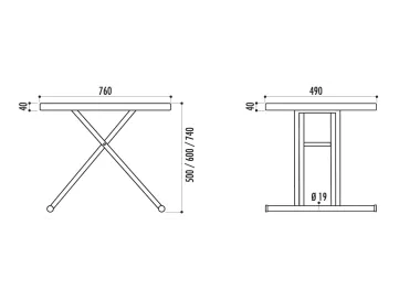 Table ECO PLUS hauteur réglable