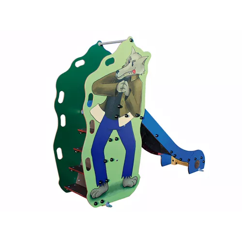 Loup toboggan bois pour enfants 1-6 ans