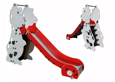 Toboggan dragon Manu en bois 90 cm