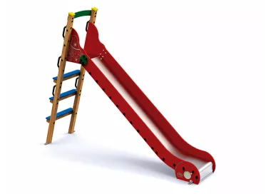 Toboggan Eko bois avec champignon décoratif