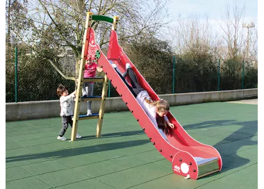 Toboggan Eko bois avec champignon décoratif