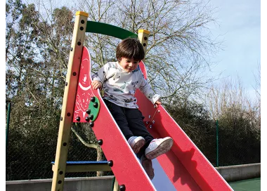 Toboggan Eko bois avec champignon décoratif