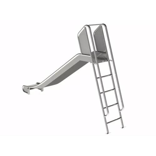 Toboggan inox 3,5m pour enfants 3-12 ans