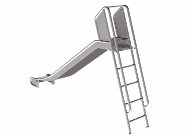 Toboggan inox 3,5m pour enfants 3-12 ans
