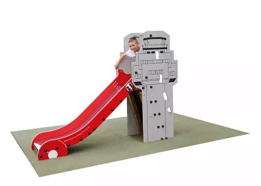 Toboggan tour de contrôle en bois 90cm