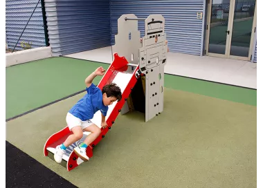 Toboggan tour de contrôle en bois 90cm