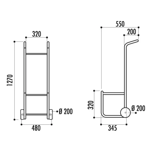 Diable pour chaises modèle Iso