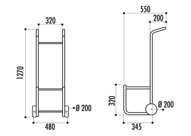 Diable pour chaises modèle Iso