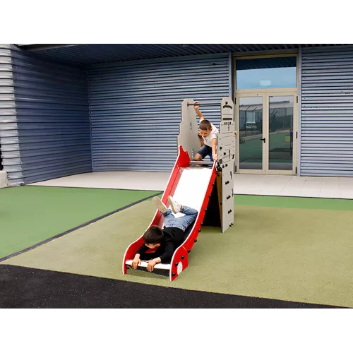 Toboggan tour de contrôle en bois 90cm