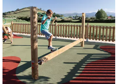 Rouleau d'équilibre en bois traité 3,5m