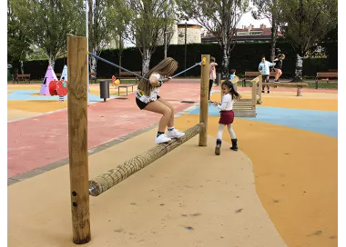Rouleau d'équilibre en bois traité 3,5m