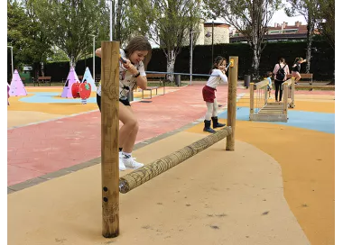 Rouleau d'équilibre en bois traité 3,5m