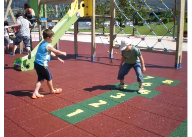Jeu pita dalles caoutchouc numérotées 1-8