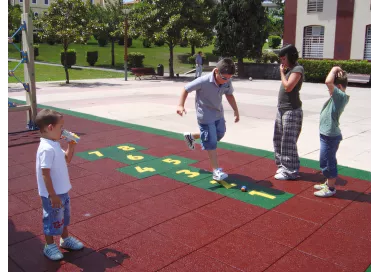 Jeu pita dalles caoutchouc numérotées 1-8