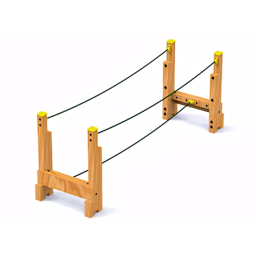 Corde de jeu polyester sur structure bois