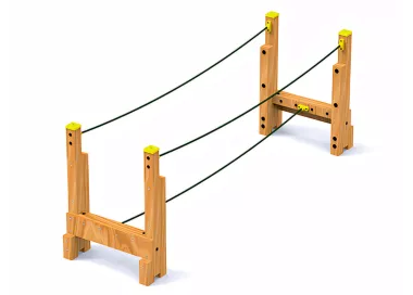 Corde de jeu polyester sur structure bois