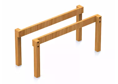 Barres parallèles en bois traité 1,8m