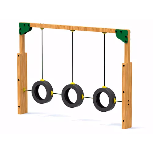 Passages oscillants pneumatiques en bois traité