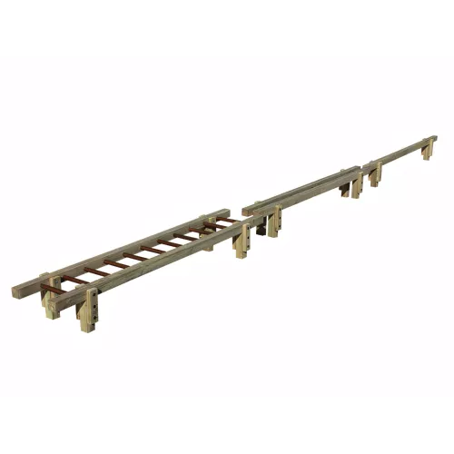 Barre d'équilibre en bois traité 9m