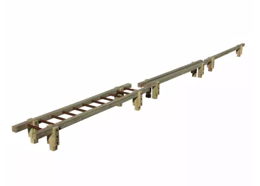 Barre d'équilibre en bois traité 9m