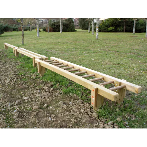Barre d'équilibre en bois traité 9m