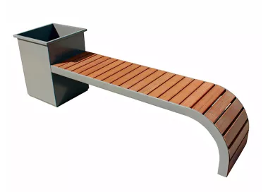 Jardinière-banc Urbatec eco-composite 192 cm sans entretien