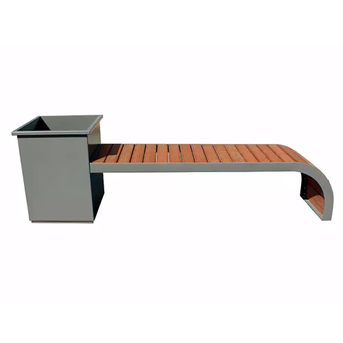 Jardinière-banc Urbatec eco-composite 192 cm sans entretien