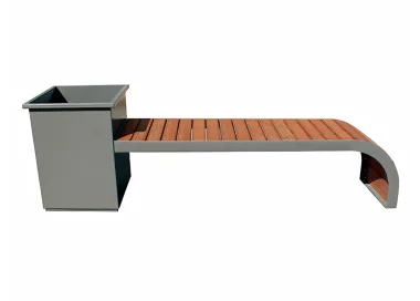 Jardinière-banc Urbatec eco-composite 192 cm sans entretien