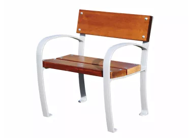 Chaise Brazomar en fonte d'aluminium et bois