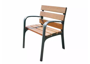 Chaise Cieza en fonte et bois tropical