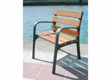 Chaise Cieza en fonte et bois tropical