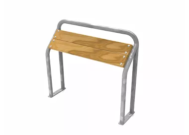Banc ischiatique en acier galvanisé et bois