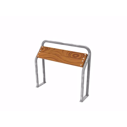 Banc ischiatique en acier galvanisé et bois