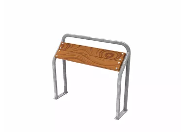 Banc ischiatique en acier galvanisé et bois