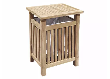 Poubelle en teck naturel tropical Teka