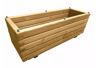 Jardinière rectangulaire en bois traité 110 cm