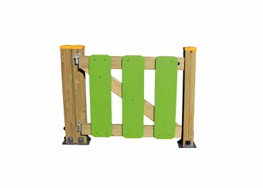 Porte ondulée en bois traité 1m