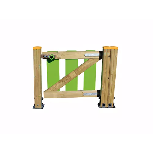 Porte ondulée en bois traité 1m