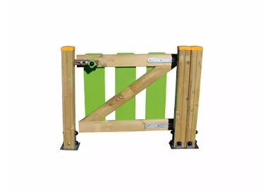 Porte ondulée en bois traité 1m