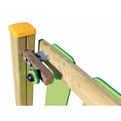 Porte ondulée en bois traité 1m