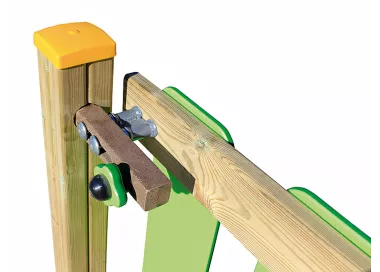 Porte ondulée en bois traité 1m