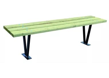 Banquette BRUGES lames en bois exotique